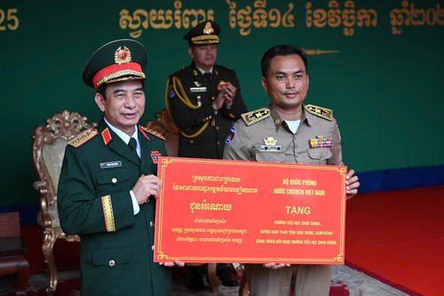 Khởi công công trình hữu nghị trường Tiểu học Sang Sovan ở Campuchia