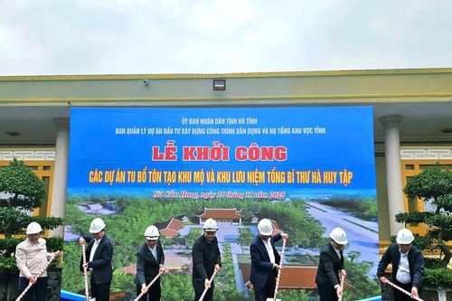 Khởi công dự án tu bổ, tôn tạo Khu mộ và Khu lưu niệm Tổng Bí thư Hà Huy Tập
