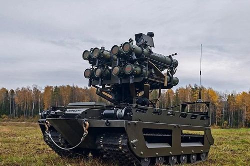 Nga hé lộ robot phun lửa không người lái trên chiến trường Ukraine