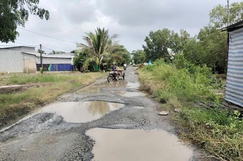 Con đường 'đau khổ' ở Cà Mau lầy lội như ruộng