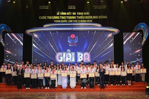 Trao giải cho 105 đề tài Cuộc thi sáng tạo lứa tuổi thanh thiếu niên, nhi đồng 2025