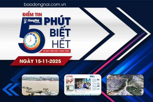Điểm tin '5 phút biết hết' sáng 15-11: Chính thức ra mắt chuyên trang Báo Đồng Nai Gen Z - Chuyện người trẻ
