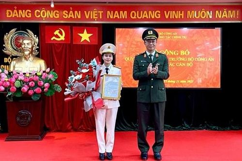 Bổ nhiệm Đại tá Từ Thị Thu Hòa giữ chức vụ Phó Cục trưởng Cục Công tác chính trị