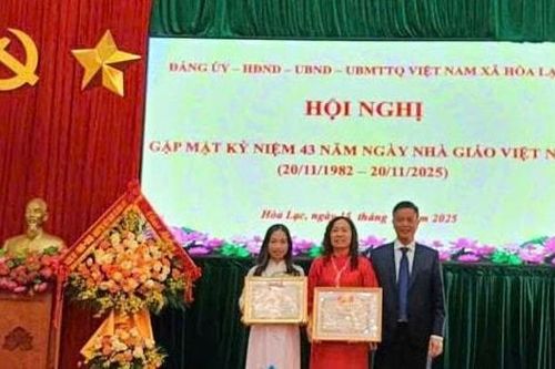Ngành Giáo dục và Đào tạo xã Hòa Lạc: Nhiều tập thể, cá nhân có thành tích xuất sắc được khen thưởng