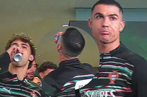 Hình ảnh Ronaldo uống nước ngọt gây sốt