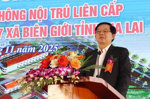 Phó Thủ tướng Hồ Quốc Dũng dự lễ khởi công 7 trường nội trú biên giới tỉnh Gia Lai