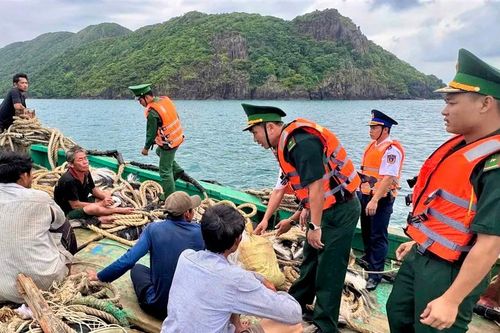 Cứu 5 ngư dân bị chìm tàu ở vùng biển Côn Đảo