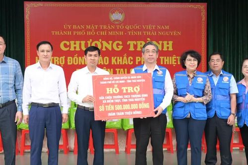 TPHCM hỗ trợ 20 tỷ đồng để tỉnh Thái Nguyên Khắc phục thiệt hại do bão lũ