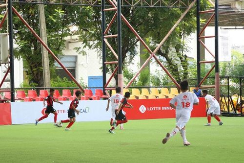 Cầu thủ nhí 2025 thắng áp đảo 6-1 trước đội trẻ Thái Lan