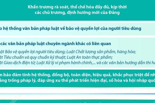 Thể chế hóa chủ trương của Đảng vào hệ thống pháp luật bảo vệ quyền người tiêu dùng