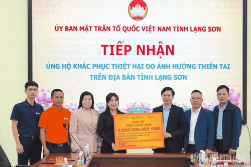 Lạng Sơn tiếp nhận 2 tỷ đồng hỗ trợ nhân dân khắc phục hậu quả thiên tai