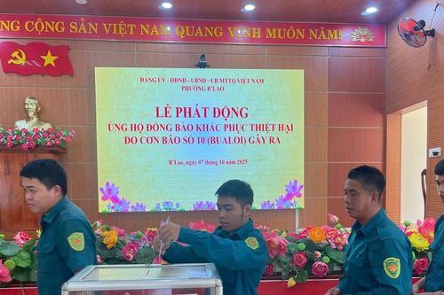 Xây dựng lực lượng dân quân kiểu mẫu ở B'Lao
