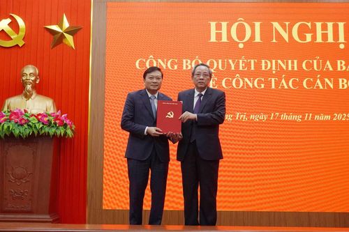 Đồng chí Lê Hồng Vinh được điều động, chỉ định giữ chức Phó Bí thư Tỉnh ủy Quảng Trị