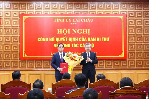 Điều động, chỉ định đồng chí Hà Quang Trung giữ chức Phó Bí thư Tỉnh ủy Lai Châu