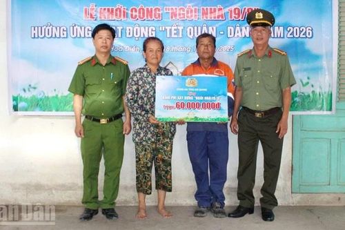 Công an tỉnh An Giang khởi công xây dựng hai 'Ngôi nhà 19/8'
