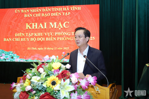 Hà Tĩnh: Diễn tập khu vực phòng thủ Ban chỉ huy Bộ đội Biên phòng tỉnh năm 2025