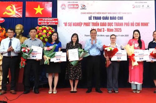 Báo SGGP đạt giải Ba Giải thưởng 'Vì sự phát triển giáo dục TPHCM' năm 2025