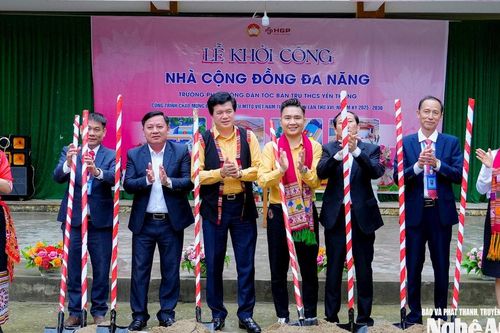 Khởi công công trình nhà cộng đồng đa năng Trường Phổ thông DTBT THCS Yên Thắng