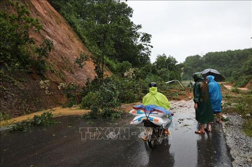 Khẩn trương đặt thêm biển cảnh báo trên Quốc lộ 14E sau sự cố sạt lở