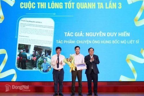 Nhà văn Nguyễn Duy Hiến của Đồng Nai đoạt giải nhất Cuộc thi viết Lòng tốt quanh ta