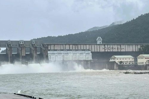 Lưu lượng nước đến hồ Định Bình cao nhất so với nhiều ngày qua