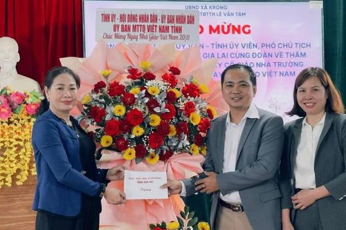Phó Chủ tịch HĐND tỉnh Huỳnh Thúy Vân thăm, chúc mừng Ngày Nhà giáo Việt Nam