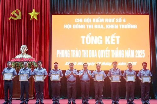 Chi đội Kiểm ngư số 4 tổng kết phong trào thi đua Quyết thắng năm 2025