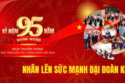 Kỷ niệm 95 năm Ngày thành lập Mặt trận Dân tộc thống nhất Việt Nam (18/11/1930 - 18/11/2025) và Ngày hội Đại đoàn kết toàn dân tộc: Nhân lên sức mạnh đại đoàn kết