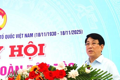 Chủ tịch nước Lương Cường dự Ngày hội Đại đoàn kết toàn dân tộc tại thành phố Đà Nẵng