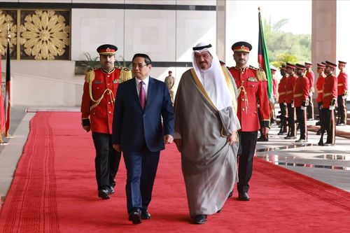 Lễ đón Thủ tướng Phạm Minh Chính thăm chính thức Kuwait