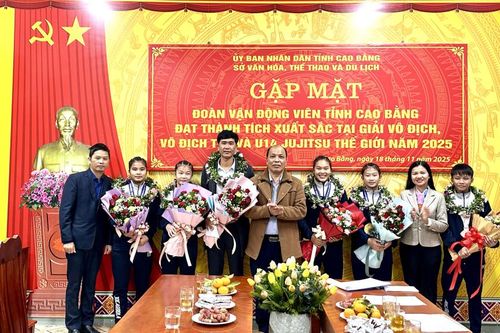 Gặp mặt, biểu dương vận động viên đạt thành tích cao tại Giải Vô địch, Vô địch trẻ và U14 Jujitsu thế giới năm 2025