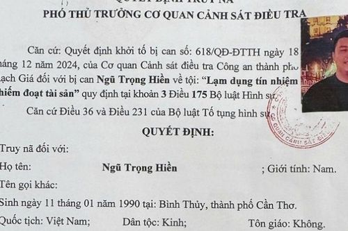 Truy nã Ngũ Trọng Hiền