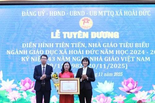 Xã Hoài Đức vinh danh nhiều nhà trường và thầy cô giáo