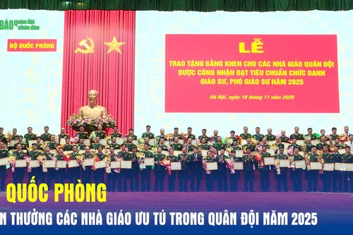 Bộ Quốc phòng khen thưởng các nhà giáo ưu tú trong Quân đội năm 2025