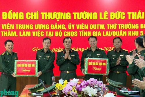 Thượng tướng Lê Đức Thái thăm, làm việc tại BĐBP tỉnh Gia Lai