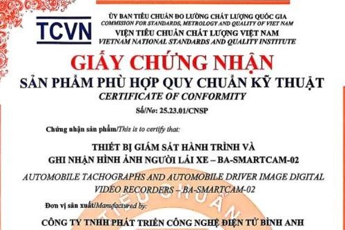 Đã có camera xe vận tải đầu tiên đạt chuẩn QCVN 06:2024/BCA của Bộ Công an