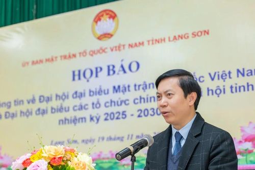 Lạng Sơn thông tin về Đại hội đại biểu Mặt trận Tổ quốc nhiệm kỳ 2025-2030