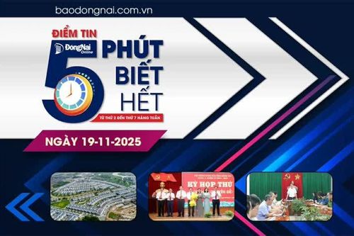 Điểm tin '5 phút biết hết' sáng 19-11: Đề xuất khánh thành, khởi công, thông xe kỹ thuật 22 dự án tại Đồng Nai vào ngày 19-12