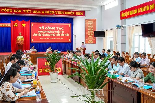 Kiểm tra triển khai các Nghị quyết của Bộ Chính trị tại xã Trần Văn Thời