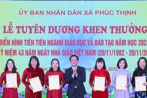 Phúc Thịnh tuyên dương, khen thưởng điển hình tiên tiến ngành Giáo dục năm học 2024-2025