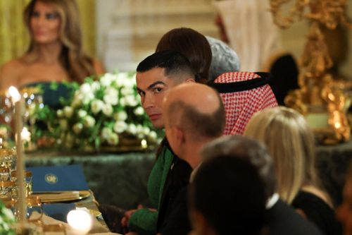 Biểu cảm gây chú ý của Ronaldo tại Nhà Trắng
