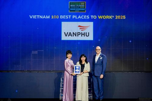 Văn Phú được vinh danh top 100 nơi làm việc tốt nhất Việt Nam 2025