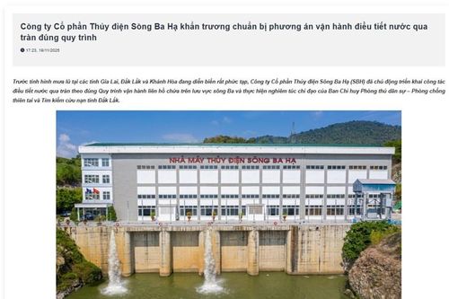 Thủy điện Sông Ba Hạ thông tin gì trong ngày xả lũ lịch sử?