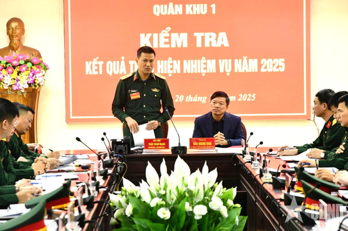 Quân khu 1 kiểm tra kết quả thực hiện nhiệm vụ năm 2025 của Bộ CHQS tỉnh Bắc Ninh
