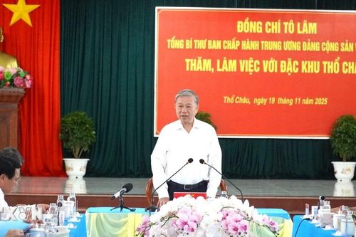 Tổng Bí thư Tô Lâm thăm và làm việc tại đặc khu Thổ Châu