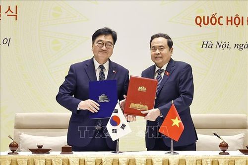 Lễ ký kết Biên bản ghi nhớ hợp tác Quốc hội hai nước Việt Nam - Hàn Quốc