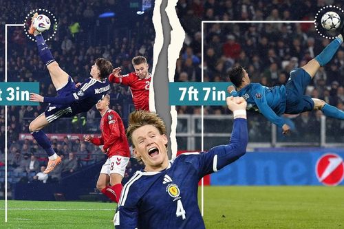 McTominay bật nhảy cao hơn Ronaldo