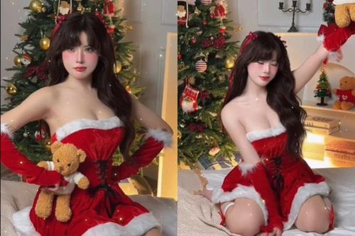 Hot girl Lạng Sơn 'đốn tim' với vẻ gợi cảm trong bộ ảnh đón Noel sớm