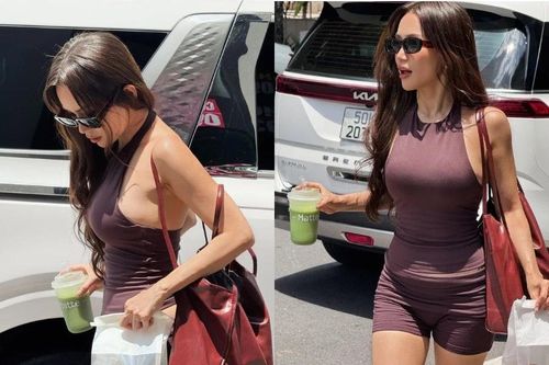 Sĩ Thanh diện đồ tập dạo phố khoe body nuột nà, U40 vẫn 'đốt mắt' người nhìn