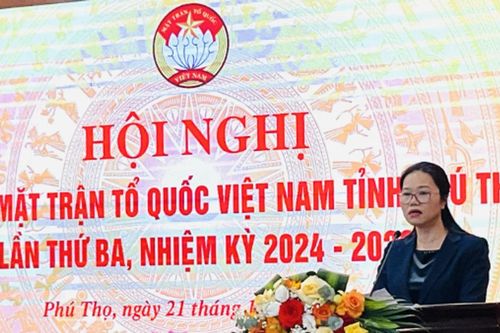 Bà Bùi Thị Minh được hiệp thương cử giữ chức Chủ tịch Ủy ban MTTQ Việt Nam tỉnh Phú Thọ